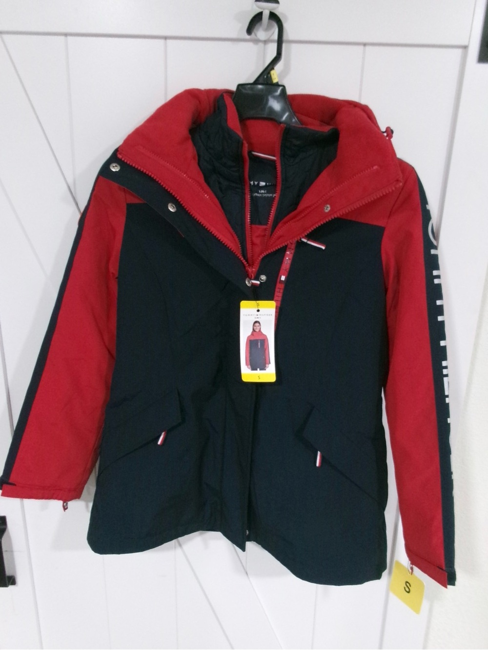 Tommy Hilfiger Red and Navy Puffer Jacket